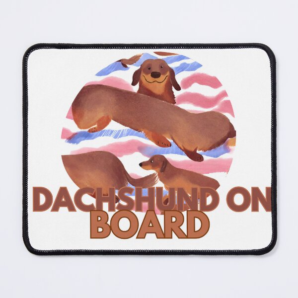 Item preview, DACHSHUND on board designed and sold by warningstickers.
