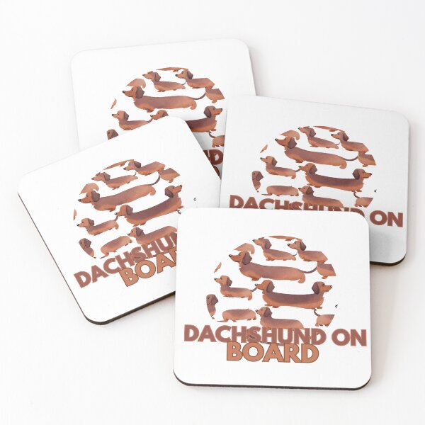 Item preview, dachshund on board designed and sold by warningstickers.