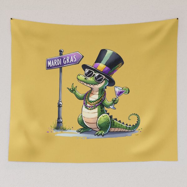 Item preview, Mardi Gras Gator Lover New Orleans  designed and sold by ArtMeetsPizza.