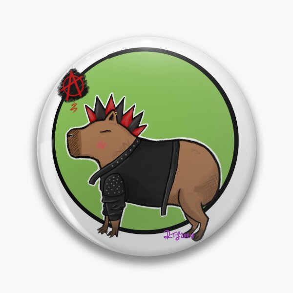 Item preview, Leather jacket Punk capybara  designed and sold by KingOfMischief.