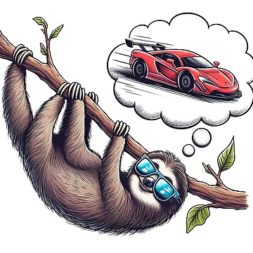 Artwork thumbnail, Sloth Racer by TextileTrove
