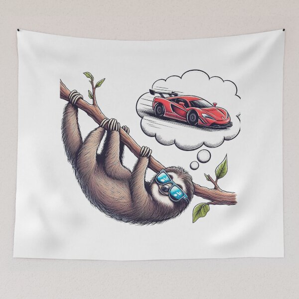Item preview, Sloth Racer designed and sold by TextileTrove.