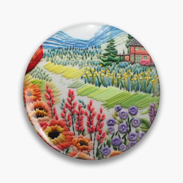 Item preview, Countryside In Embroidery Print II designed and sold by NDMDesignStudio.