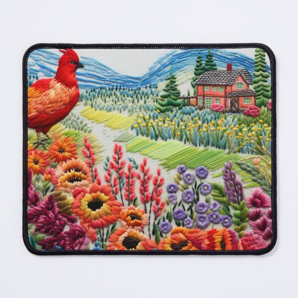 Item preview, Countryside In Embroidery Print II designed and sold by NDMDesignStudio.