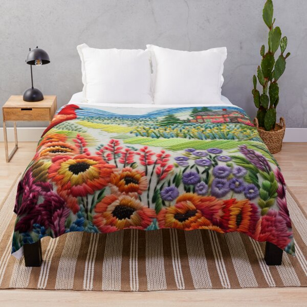 Item preview, Countryside In Embroidery Print II designed and sold by NDMDesignStudio.