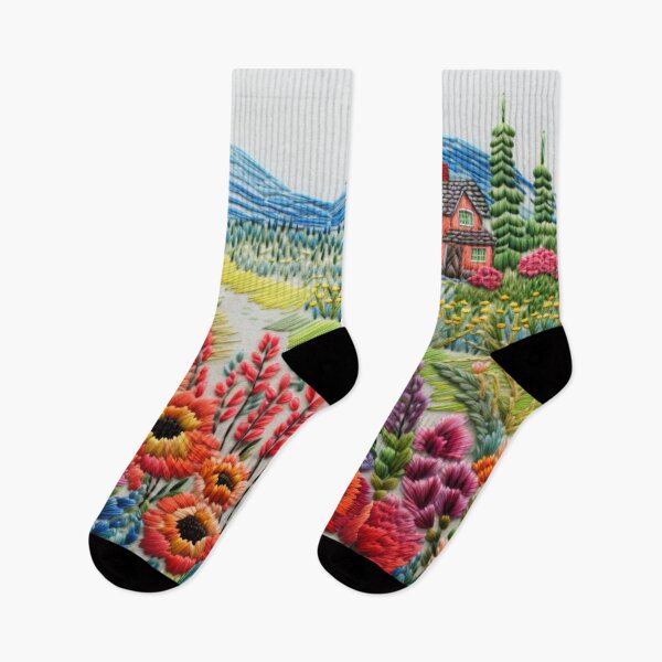 Item preview, Countryside In Embroidery Print II designed and sold by NDMDesignStudio.