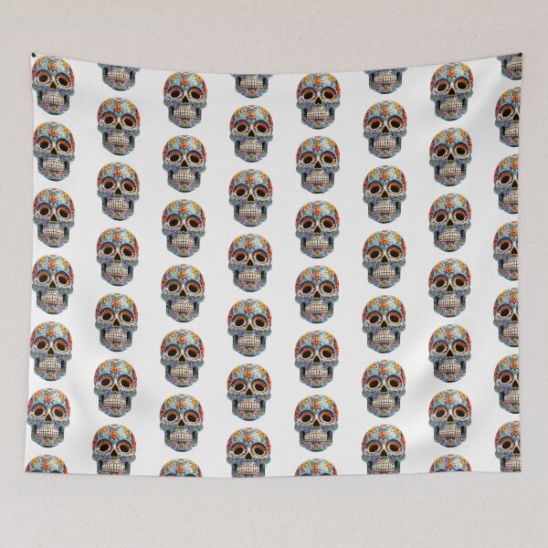 Item preview, Celestial Calavera: Embrace the Mystic Vibes of our Colorful Sugar Skull Pattern designed and sold by Ignorant-Artist.