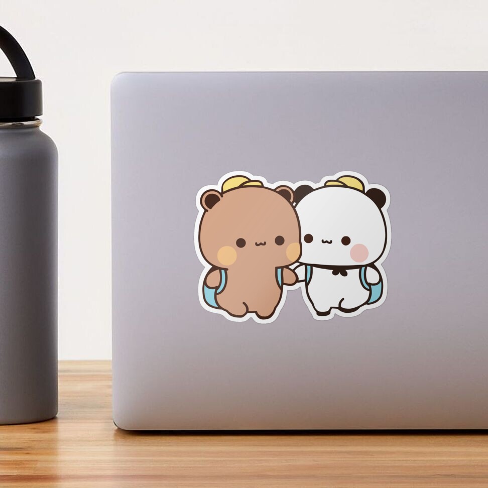 DuDu Bear and BuBu Panda on vacation❤️ Sticker for Sale by Pandety