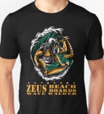 Zeus Beach Board Wave Walker Unisex T-Shirt