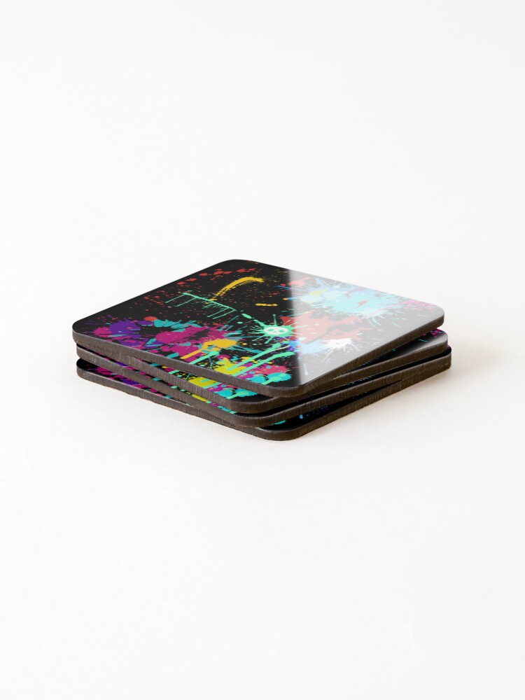 Thumbnail 4 of 5, Coasters (Set of 4), Splatter  designed and sold by Rareprettydoll.