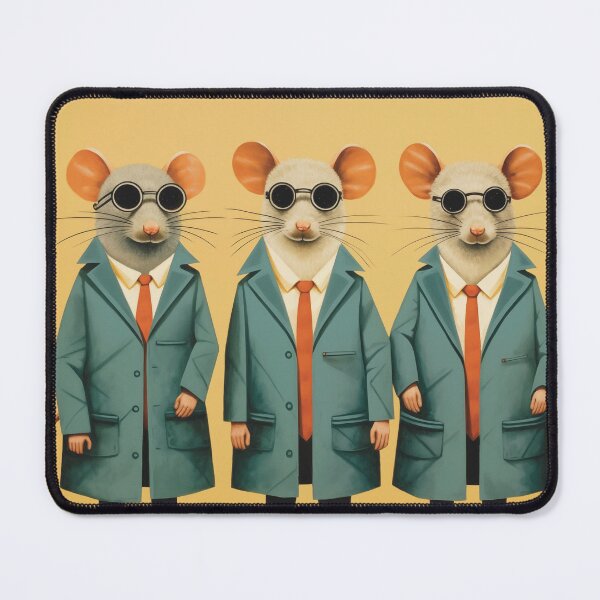 Aperçu de l'œuvre Le Rat Pack : Trio de rongeurs cool créée et vendue par Woop Woop .