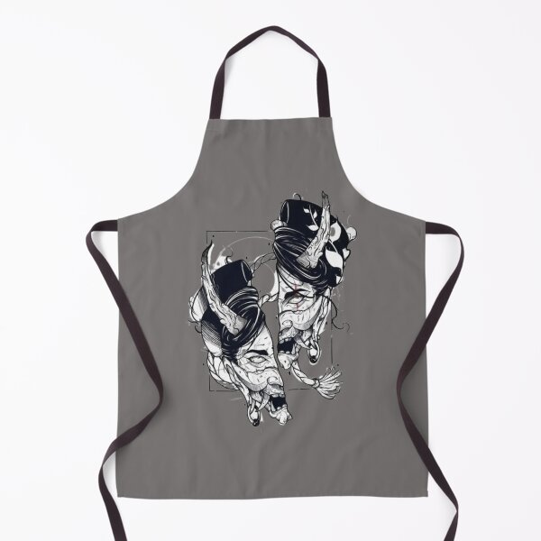 Item preview, Girl with oni mask print designed and sold by GardenGhostShop.