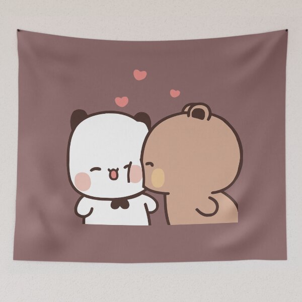 Item preview, Love kiss from DuDu Bear to BuBu Panda❤️ designed and sold by Pandety.