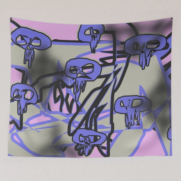 Item preview, Skulls, Blur Targets (Pink Violet) designed and sold by skullbal.