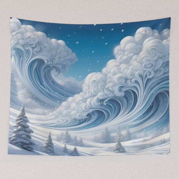 Item preview, Fairy tale winter landscape. Snow winds and blizzards,clouds of snow and swirling patterns on the snowy canvas designed and sold by Andrey-Myagkov.