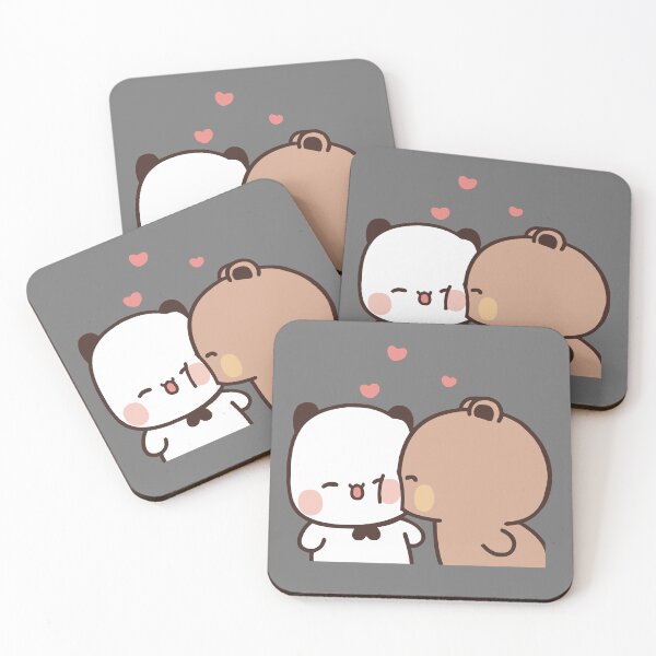 Item preview, Love kiss from DuDu Bear to BuBu Panda❤️ designed and sold by Pandety.