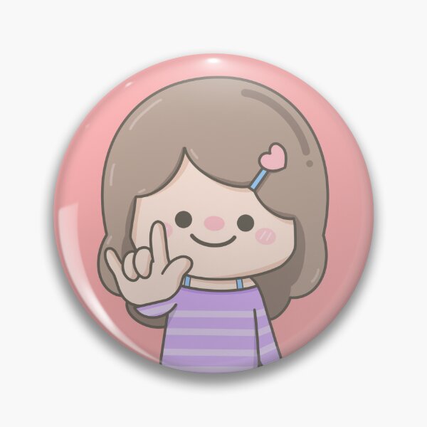 Artikelvorschau, Süßes kleines Pastellmädchen zeigt Fingerzeichen „Ich liebe dich“. entworfen und verkauft von nuchz.