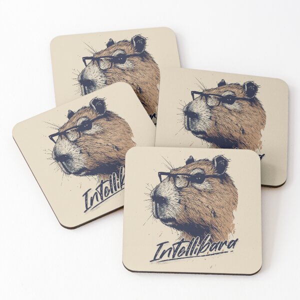 Item preview, The Wise Whiskers - Scholarly Capybara Art designed and sold by Sir Meow Meow.