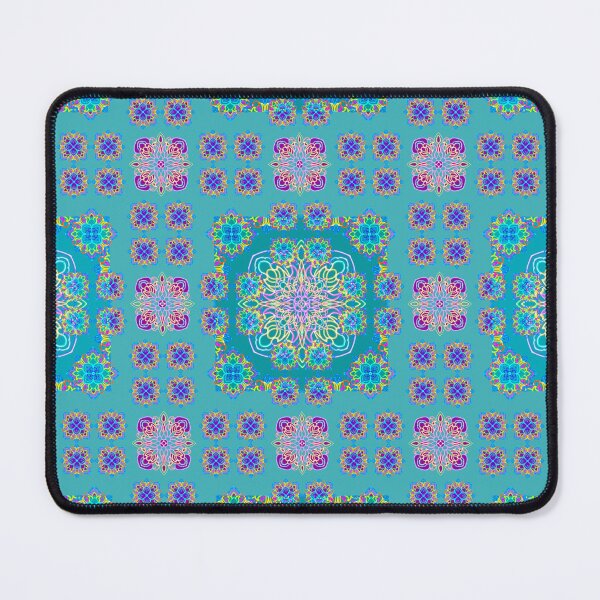 Item preview, Seamless geometric shapes in oriental colors Turquoise designed and sold by Chattakan.