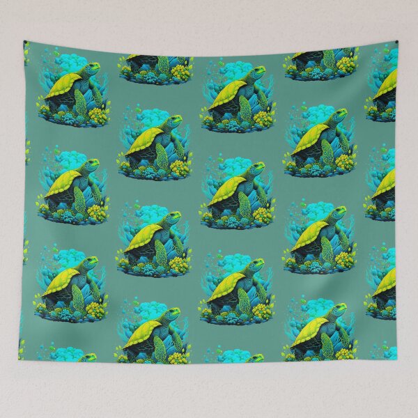 Item preview, Peaceful Sea Turtle Floating in Harmony designed and sold by AnalajiaDesigns.