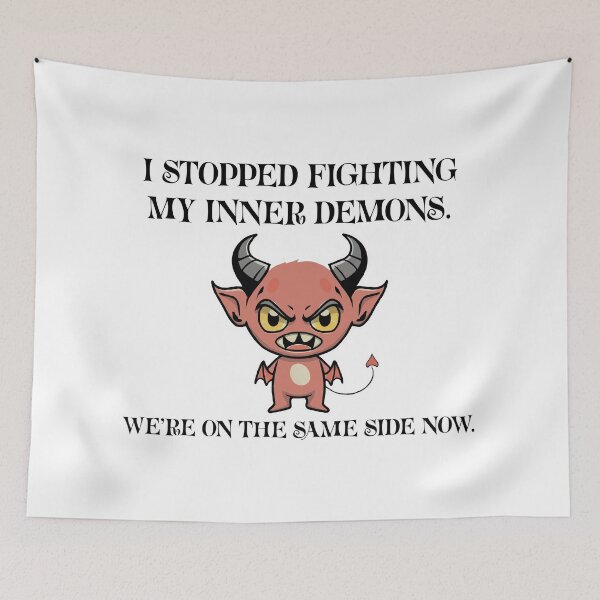 Item preview, I Stopped Fighting My Inner Demons designed and sold by Angry Swan Designs.
