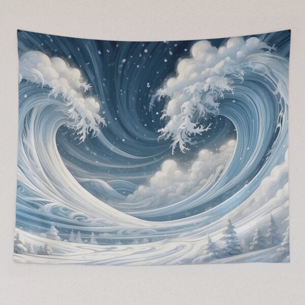 Item preview, Fairy tale winter landscape. Snow winds and blizzards,clouds of snow and swirling patterns on the snowy canvas designed and sold by Andrey-Myagkov.