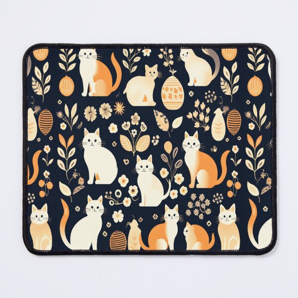 Item preview, Boho - Abstract Blue Cat Pattern designed and sold by PatternInArt.