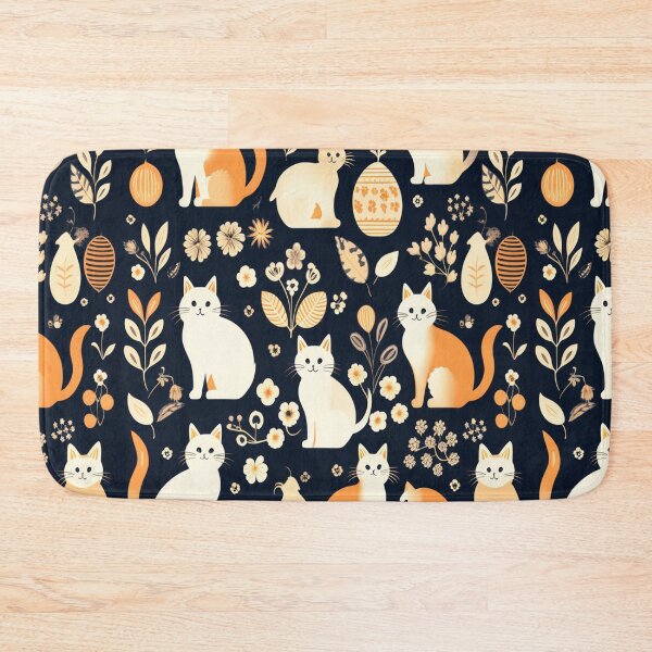 Item preview, Boho - Abstract Blue Cat Pattern designed and sold by PatternInArt.