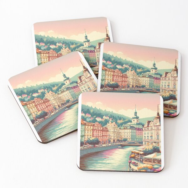 Item preview, Karlovy Vary Czech Republic- Digital art poster designed and sold by TravelMarvel.