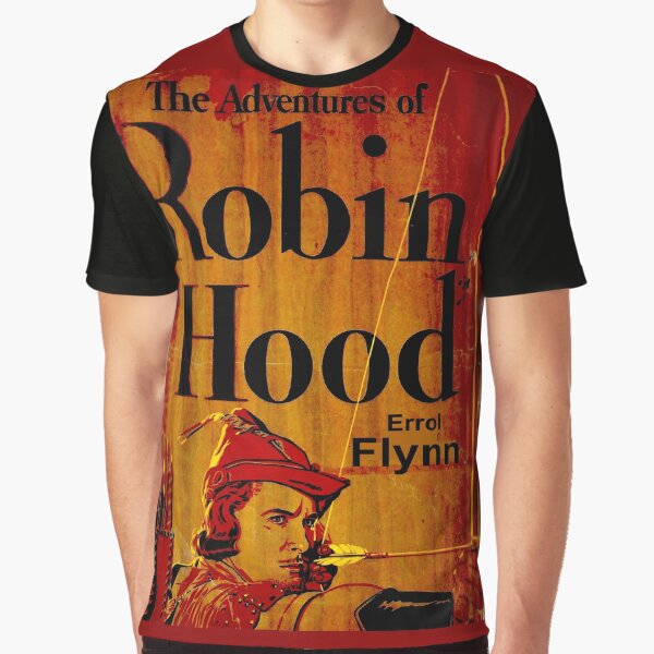 ROBIN HOOD; Vintage Rare Movie Poster Print Graphic T-Shirt