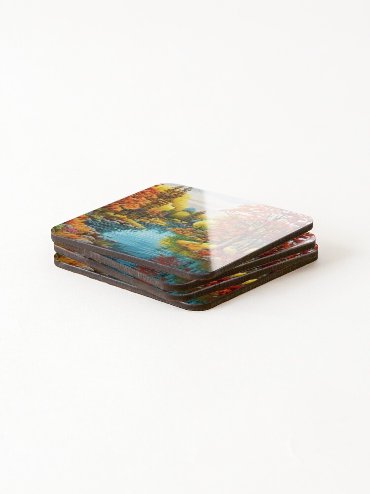 Thumbnail 4 of 5, Coasters (Set of 4), Seasons Collection - Fall designed and sold by NDMDesignStudio.