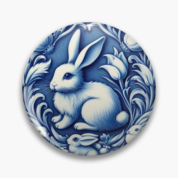 Item preview, Vintage Dutch Tile: Rabbit No.2 designed and sold by ArtNook777.