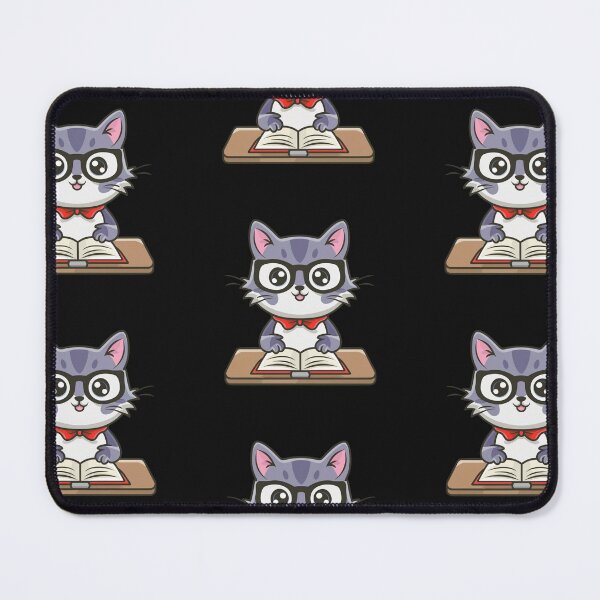 Item preview, Cute Kawaii Cat with Glasses Studying designed and sold by SolliesArt.