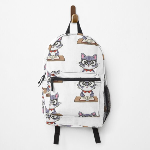 Item preview, Cute Kawaii Cat with Glasses Studying designed and sold by SolliesArt.