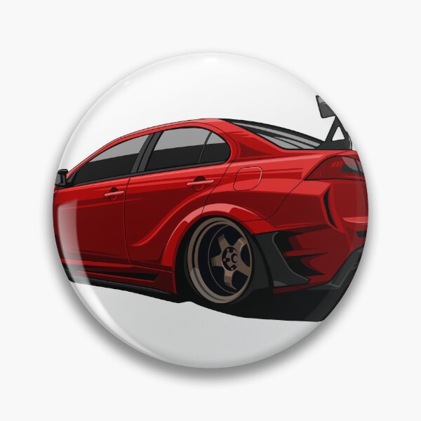 Item preview, Red Mitsubishi Evo JDM car flat vector design designed and sold by wisnubayuaji.