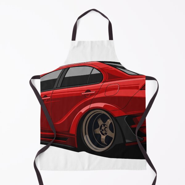 Item preview, Red Mitsubishi Evo JDM car flat vector design designed and sold by wisnubayuaji.