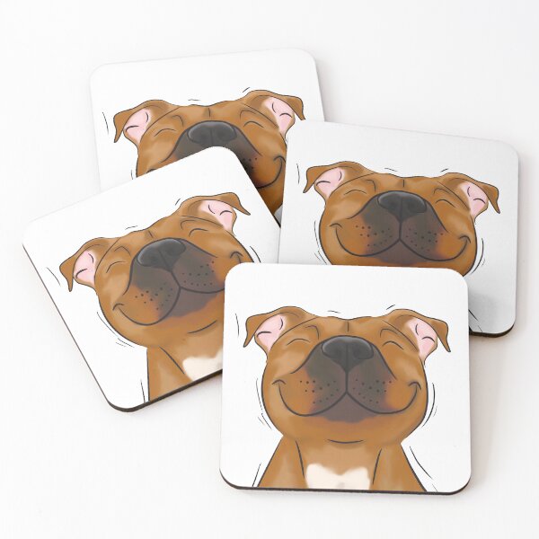 Item preview, Smiling Red Staffy (stafford) Staffy Love designed and sold by jolographics.