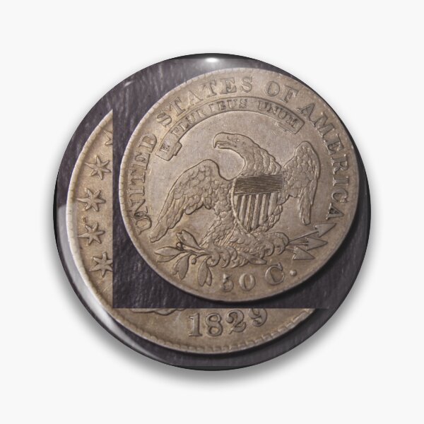 Item preview, 1829  Capped Bust Half Dollar Choice VF Obverse overlapping Reverse designed and sold by coinsxcrochet.