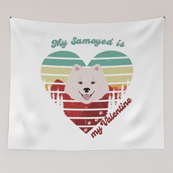 Item preview, My Samoyed is my Valentine Dog with Heart designed and sold by Polarctica.
