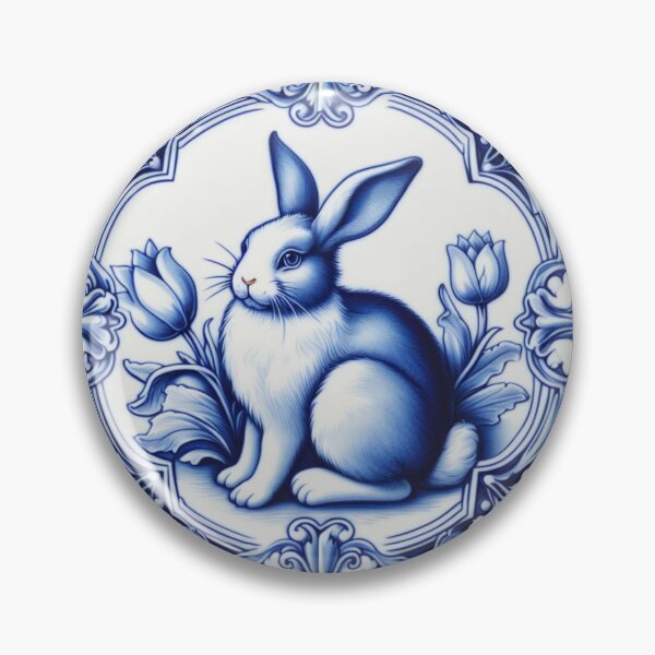 Item preview, Vintage Dutch Tile: Rabbit No.3 designed and sold by ArtNook777.