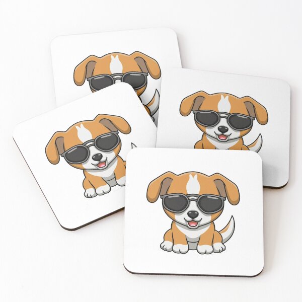 Item preview, Cute puppy with sunglasses designed and sold by StickerStyleHub.