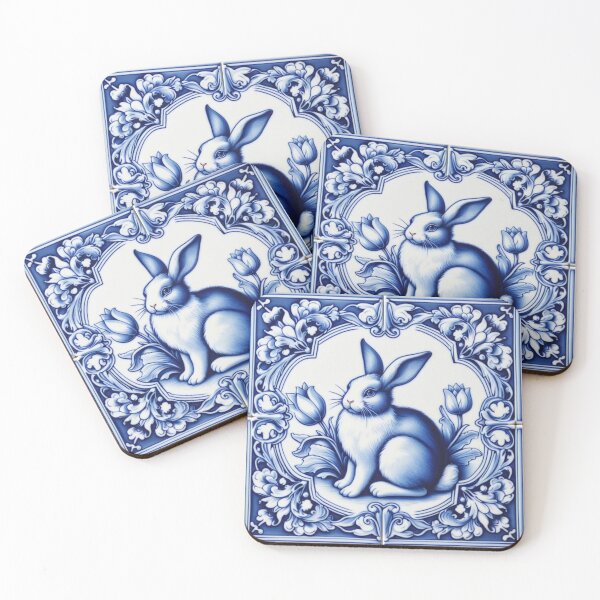 Item preview, Vintage Dutch Tile: Rabbit No.3 designed and sold by ArtNook777.