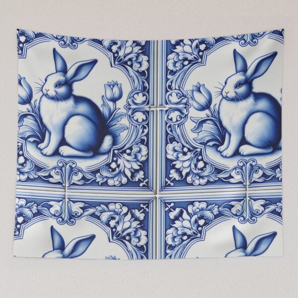 Item preview, Vintage Dutch Tile: Rabbit No.3 designed and sold by ArtNook777.