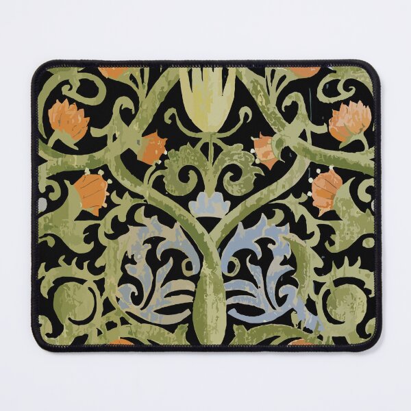 Item preview, Green and Coral Brocade Print designed and sold by Ketique.