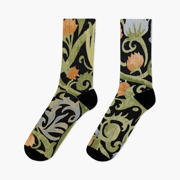 Item preview, Green and Coral Brocade Print designed and sold by Ketique.