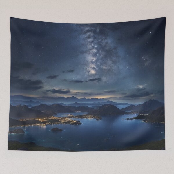 Item preview, Imaginary Beautiful Night Sky View designed and sold by LunarNebula.