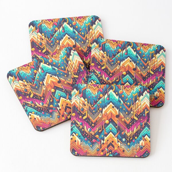 Item preview, Chevron - Blue Pink Yellow ; Pattern Herringbone designed and sold by PatternInArt.