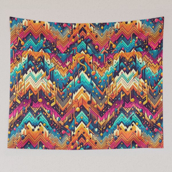 Item preview, Chevron - Blue Pink Yellow ; Pattern Herringbone designed and sold by PatternInArt.
