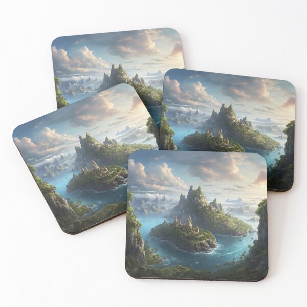 Item preview, Imaginary Mythical Islands View designed and sold by LunarNebula.