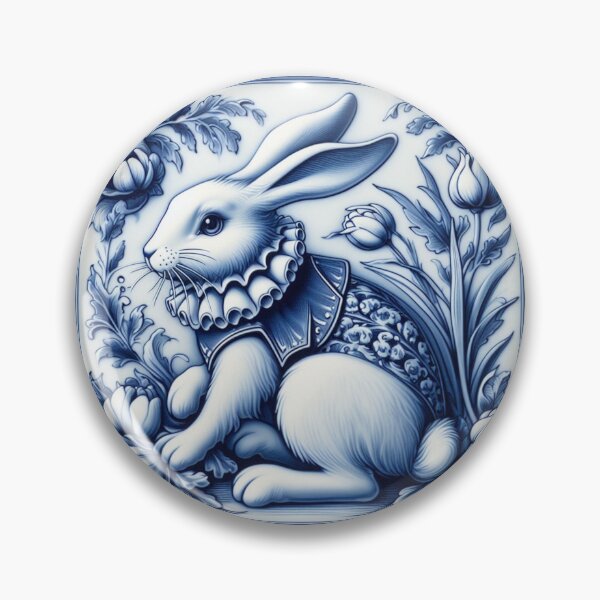 Item preview, Vintage Dutch Tile: Rabbit No.4 designed and sold by ArtNook777.